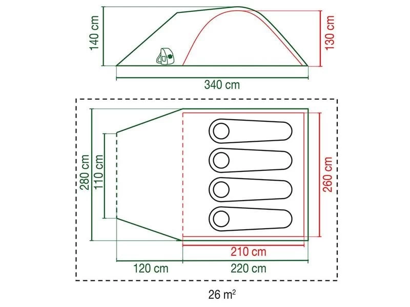 Coleman Kobuk Valley 4 Plus BlackOut Koepeltent 9 Coleman Kobuk Valley 4 Plus BlackOut Koepeltent - Afbeelding 7