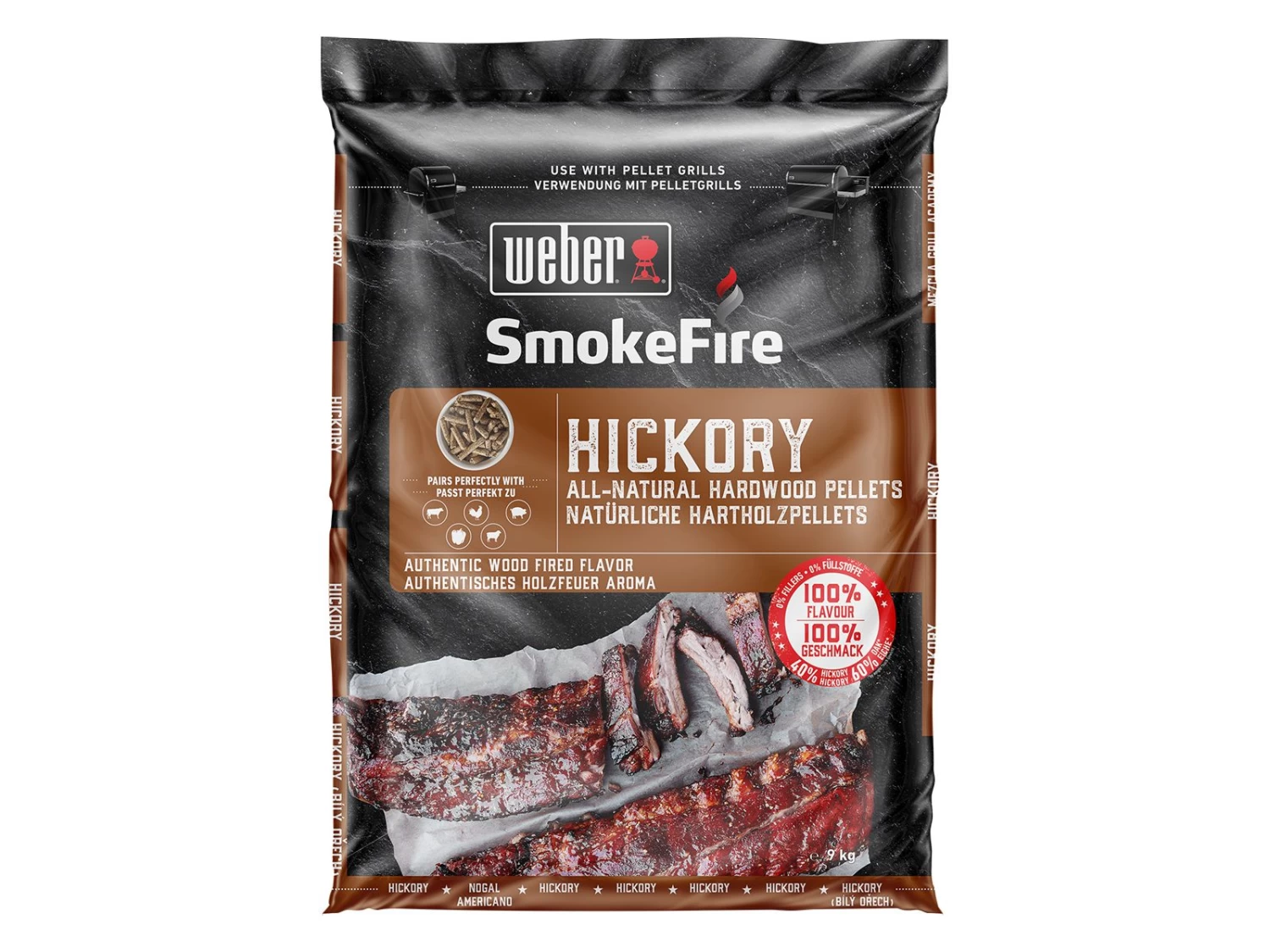 Weber Hickory Barbecue Houtpellets 4 Weber Hickory Barbecue Houtpellets - Afbeelding 2