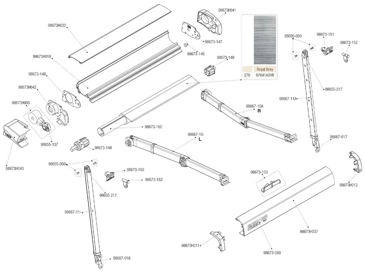 Fiamma Eindkap Voorlijst Rechts F40 4 Fiamma Eindkap Voorlijst Rechts F40 - Afbeelding 2