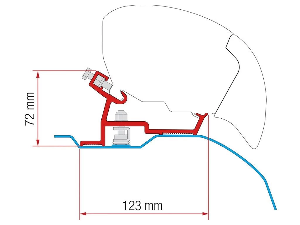 Fiamma F80/F65 Adapter Ducato L4H2 3 Fiamma F80/F65 Adapter Ducato L4H2