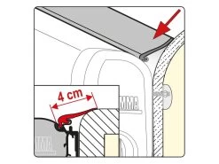 Fiamma Rain Guard M 550 Afdichtrubber