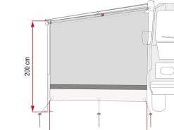 Fiamma Sun View Side Grey Zijwand Caravanstore