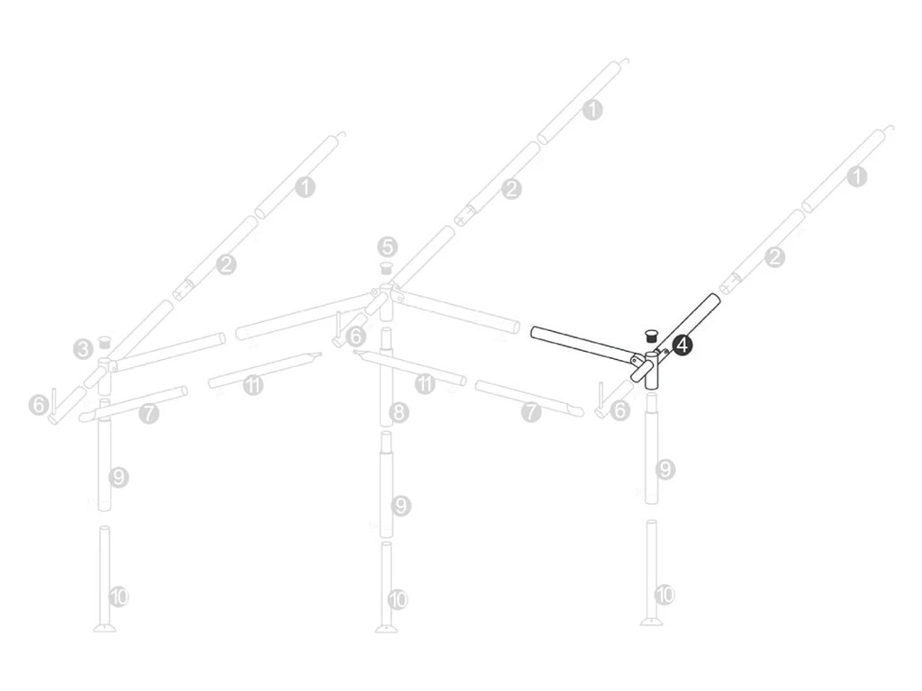 Voortentframe 25mm Rechter Hoekstuk 5 Voortentframe 25mm Rechter Hoekstuk - Afbeelding 3