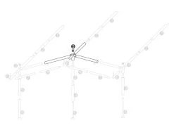 Voortentframe 25mm Middenkruis -Buitenkampeerwinkel hoekstuk voortentframe 25mm nummer 5 3 2 ecommerce 5202 1