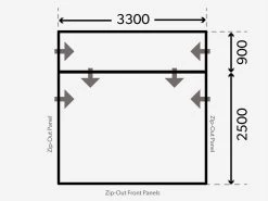 Dometic Rally Air All-Season 330 Drive-Away Campertent -Buitenkampeerwinkel kampa dometic plattegrond rally 330 drive away 2021 ecommerce c6a6