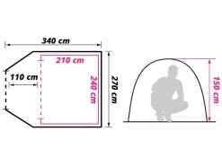 Obelink Shelter 4 CoolDark Koepeltent 13 Obelink Shelter 4 CoolDark Koepeltent -Buitenkampeerwinkel obelink shelter 4 cooldark floor plan ecommerce f6e0