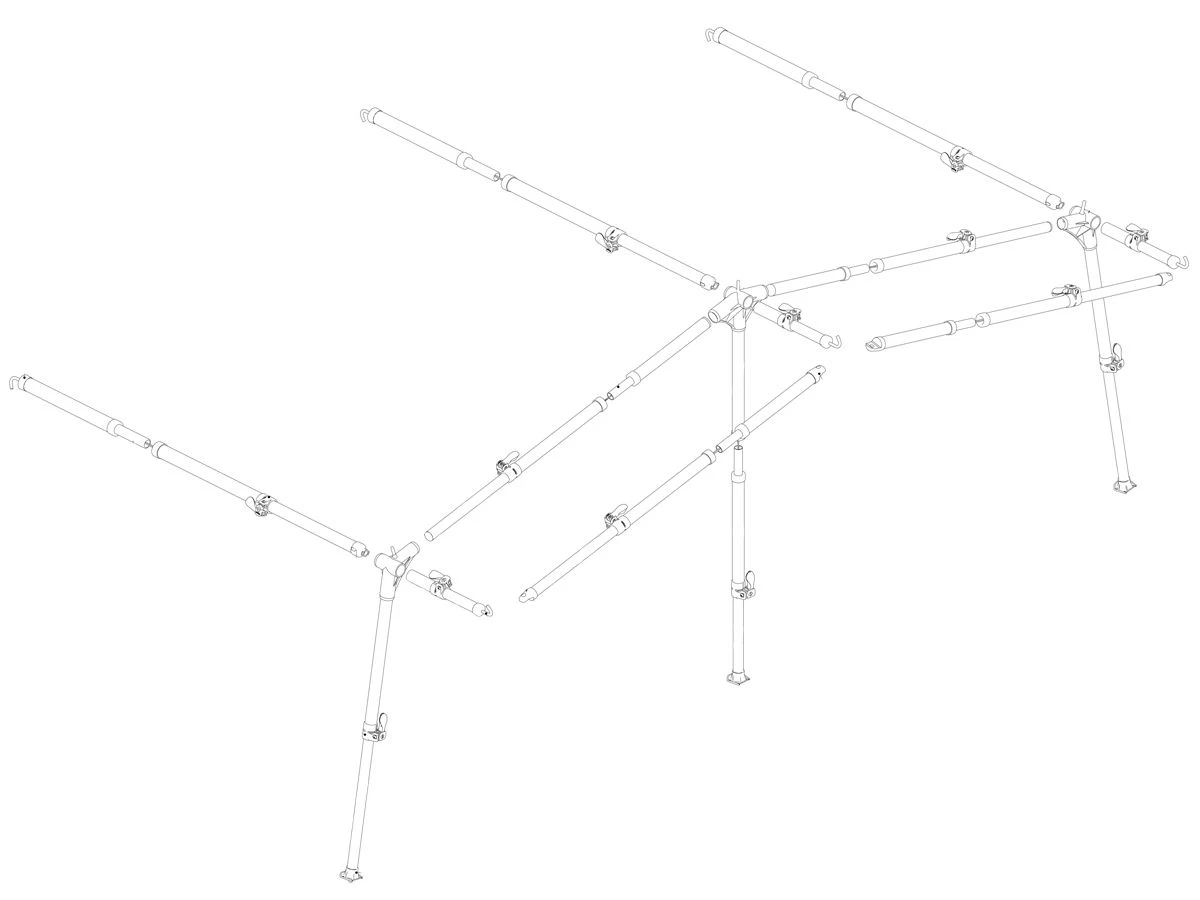 Ventura Standard 250 IXL Fibermax G14 - G16 Voortentframe 3 Ventura Standard 250 IXL Fibermax G14 - G16 Voortentframe